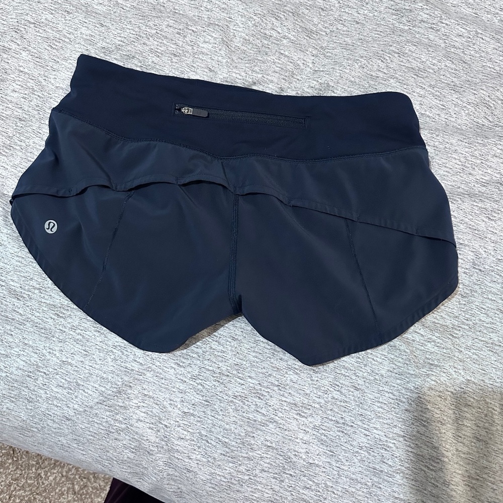 Navy Blue Lululemon running shorts